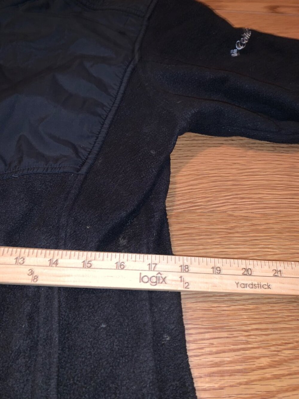 Columbia Fleece Nylon Windbreaker Jacket Men’s Large Black Full Zip - Picture 5 of 9
